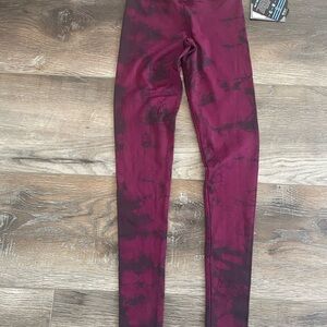 NUX Burgundy and Black Tie-Dye Leggings NWT size XS